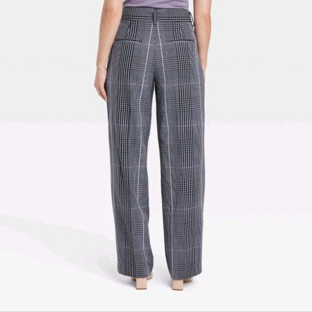 *Women's High-Rise Relaxed Fit Straight Belted Trousers - A New Day - Picture 3 of 5